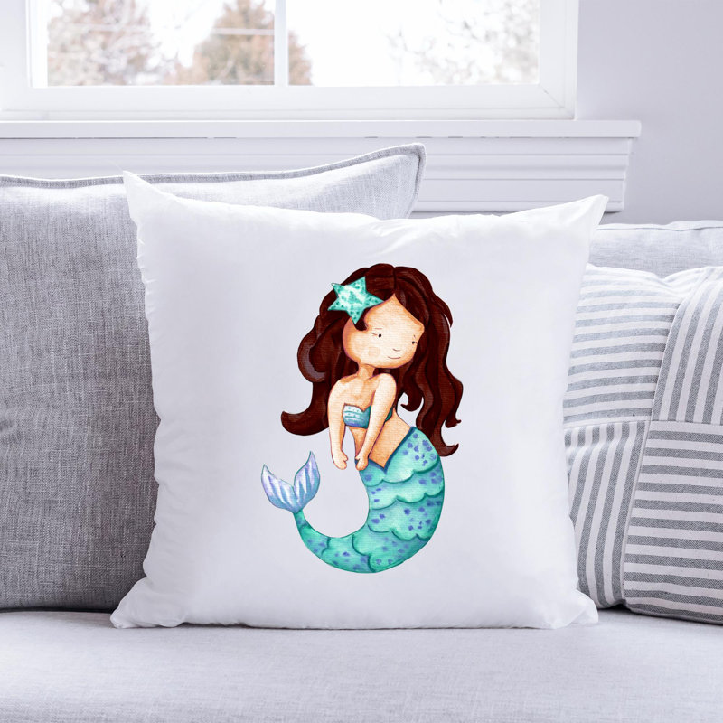 Nautical Sea Life_359 - Coussin décoratif avec coussin décoratif, H 14 po x l 14 po