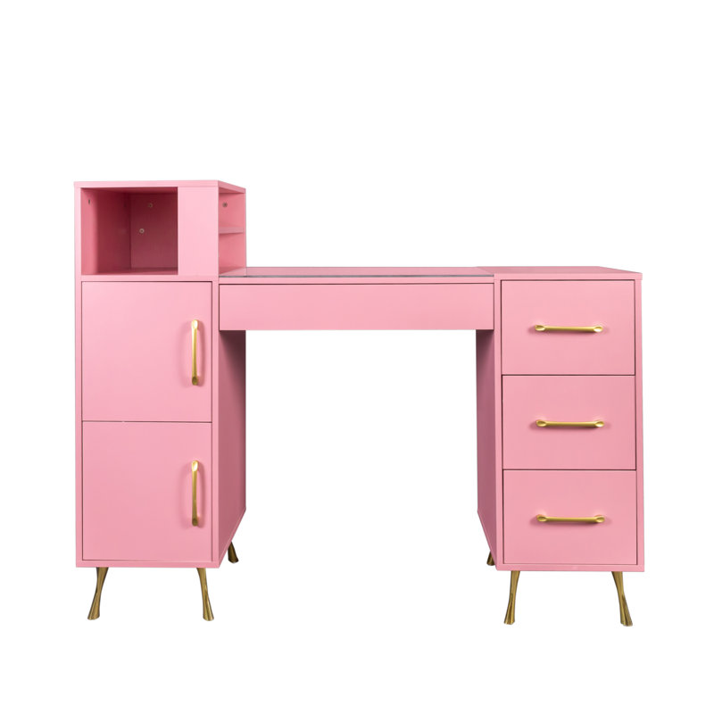 Table d'artisanat rose