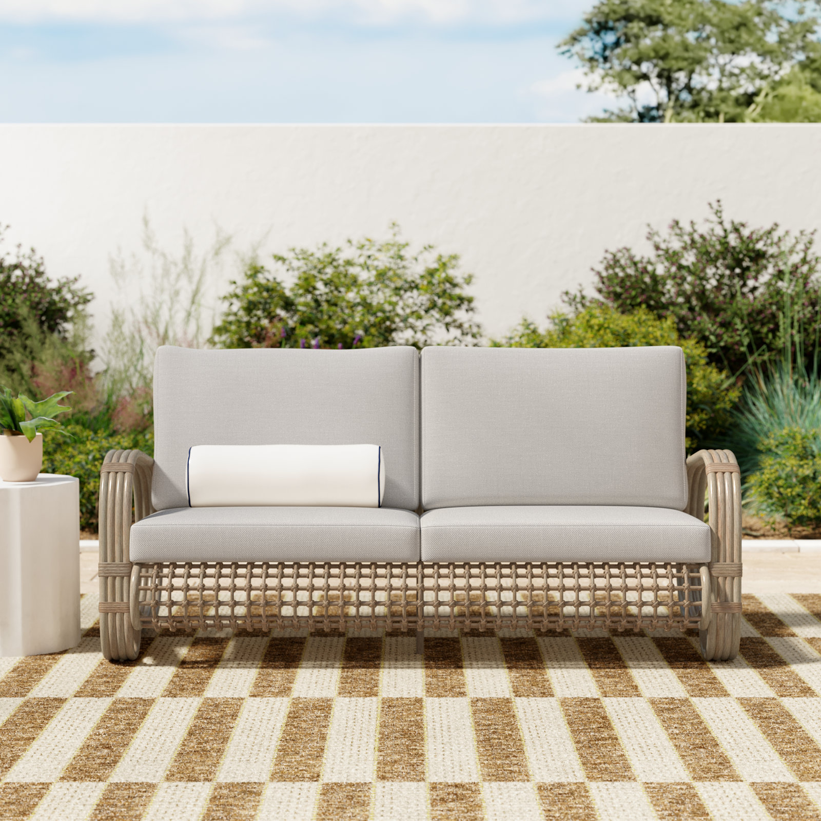 Spy 66.1'' Outdoor Loveseat with Cushions