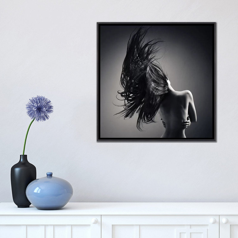 Beulah Preciosa by Kim Haskins - Painting, No Mat, 18" H x 18" W x 1.5" D, Dark Rustic Wood Framed