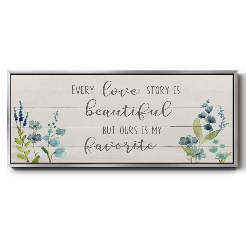Love Story - toile encadrée, H 8 po x l 20 po
