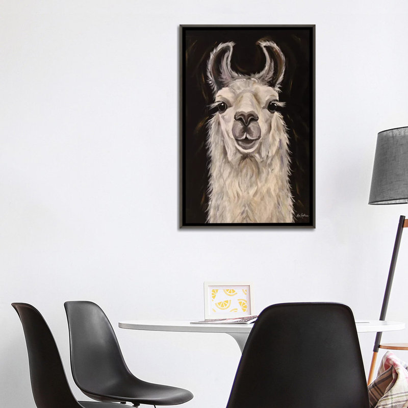 «Llama Blanca» par Hippie Hound Studios - reproduction d'art, Non mat, H 40 po x l 26 po x P 1,5 po