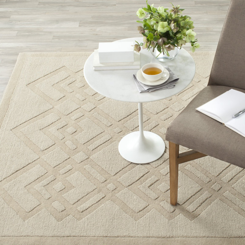 Tapis géométrique en laine tissé à la main Viewpoint, Rectangle 8 pi x 10 pi