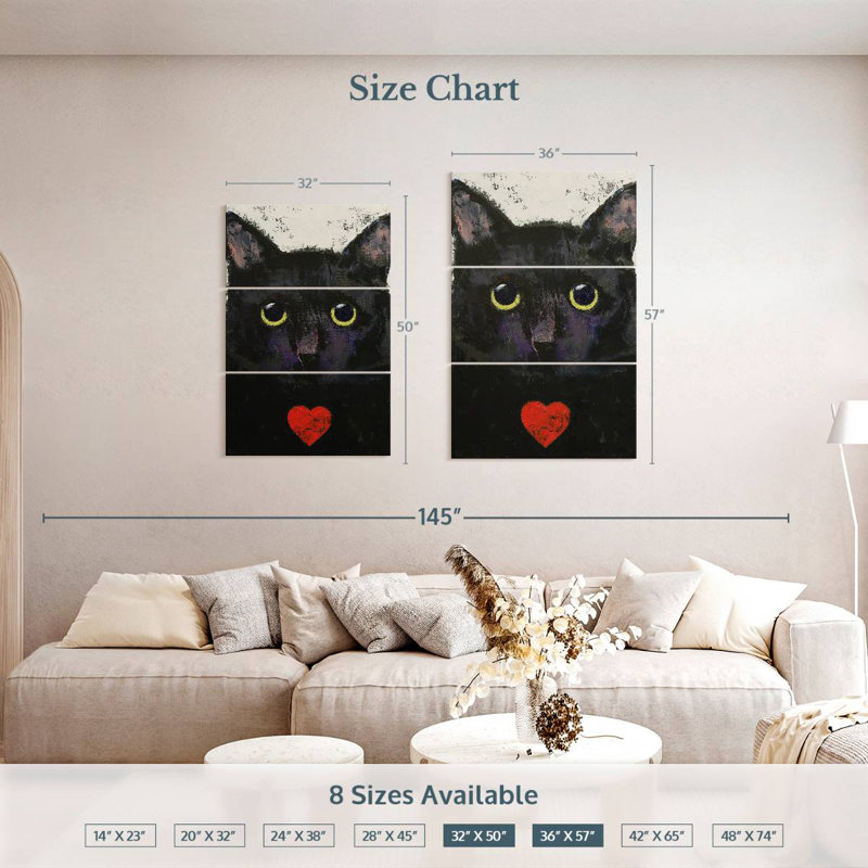 Brampt Love Cat, H 50 po x l 32 po