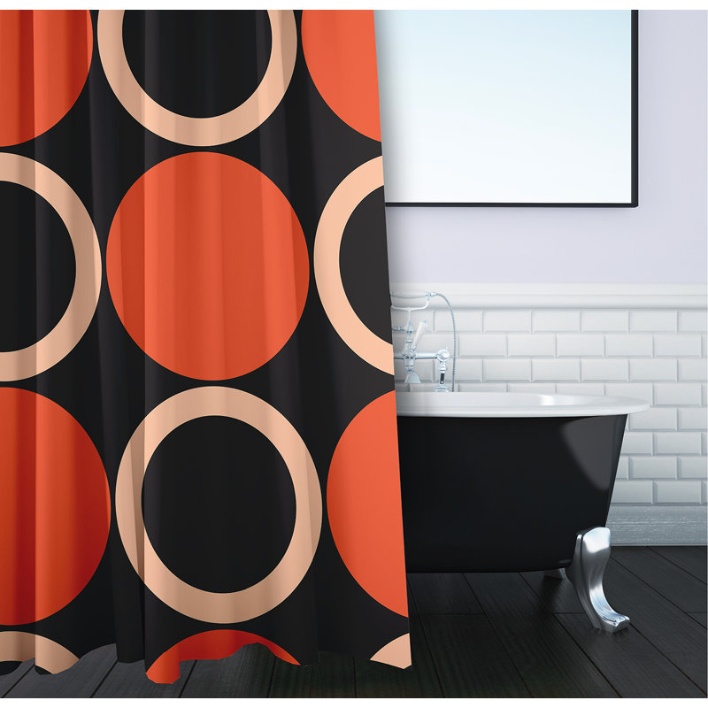 Rideau de douche Mod Circles, Orange récolte