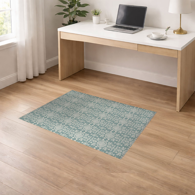 Tapis de bureau léger Aubry, H 0,1 po x l 84 po x P 60 po, Bleu