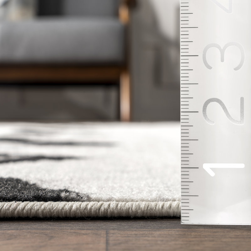 Hilmar Ivory Area Rug, Rectangle 6'7" x 9'
