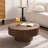 Round Wood Coffee table for Living Room