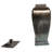 Contemporary Tall Ceramic Jar with Lid for Living Room or Shelves Display - Artistic 2-tone Table Jar for Modern Home or Office Decor - Bronze-2046042136-2046042599