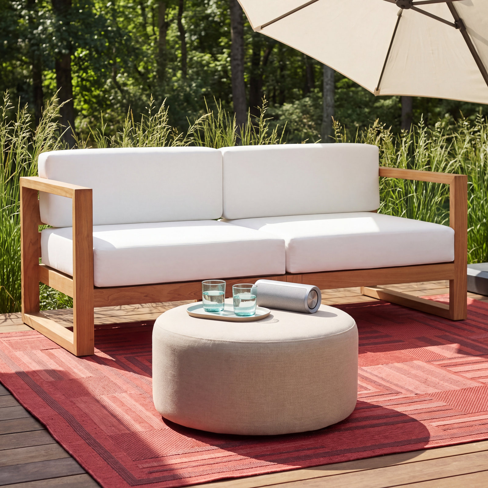 Upland 69" Teak Patio Loveseat