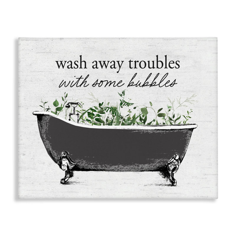 Comforting Bubble Bath Quote Canvas, design by Lettered and Lined