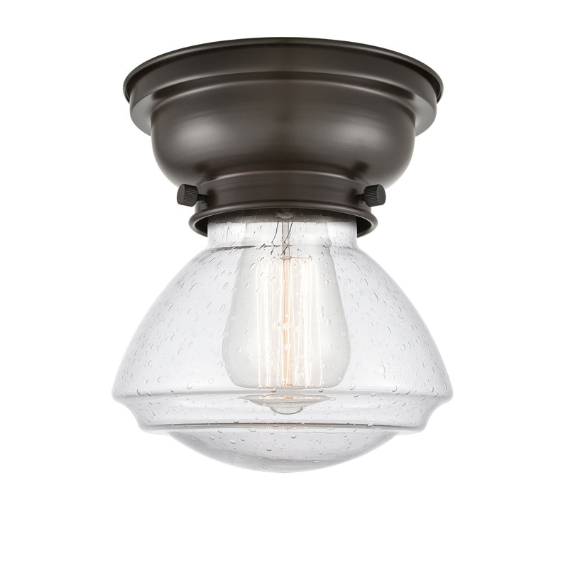 Plafonnier encastré 1 lumière 3,75 po Chesterville, Grainé, Bronze huilé, Ampoule DEL 6 watts Vinage