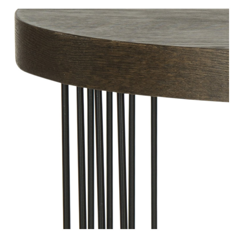 Keelin End Table, Dark Brown/Black