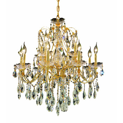 Dagmar 12-Light Candle Style Crystal Chandelier