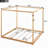 King Size Canopy Platform Bed With Support Legs