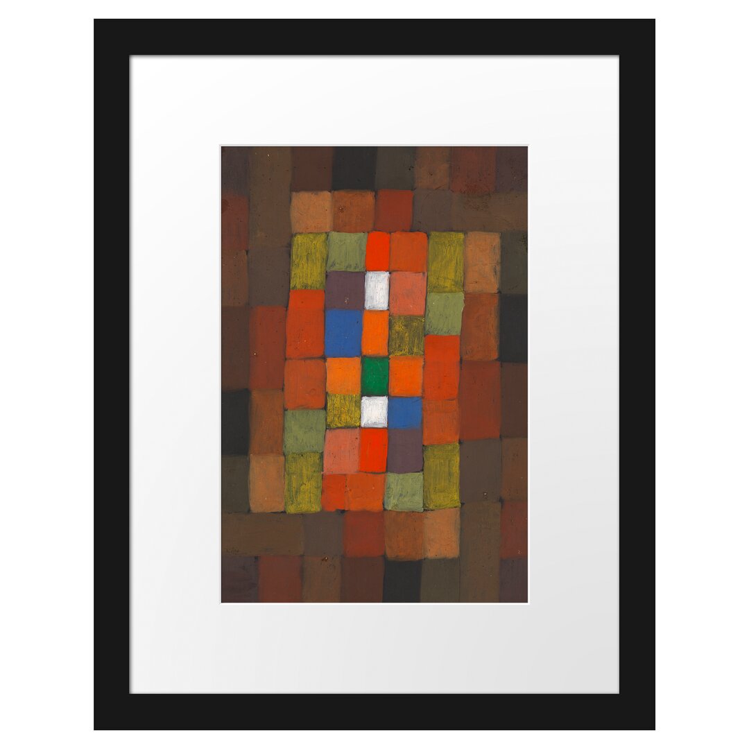 Paul Klee - Statisch-Dynamische Steigerung - Im Bilderrahmen Mit Galerie-Passepartout