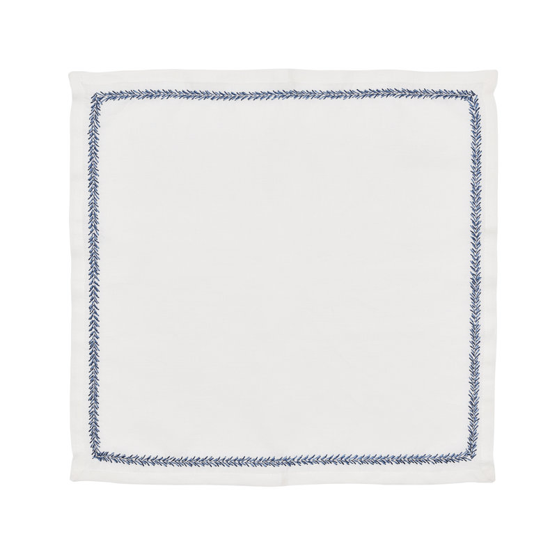 Jardin Napkin, White/Blue