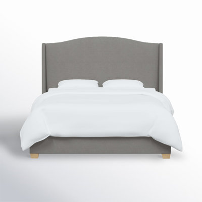 Allis Cotton Wingback Platform Bed