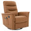 Fauteuil inclinable en cuir synthétique Liora avec massage à 8 points, base berçante et pivotante, dossier réglable-76305609