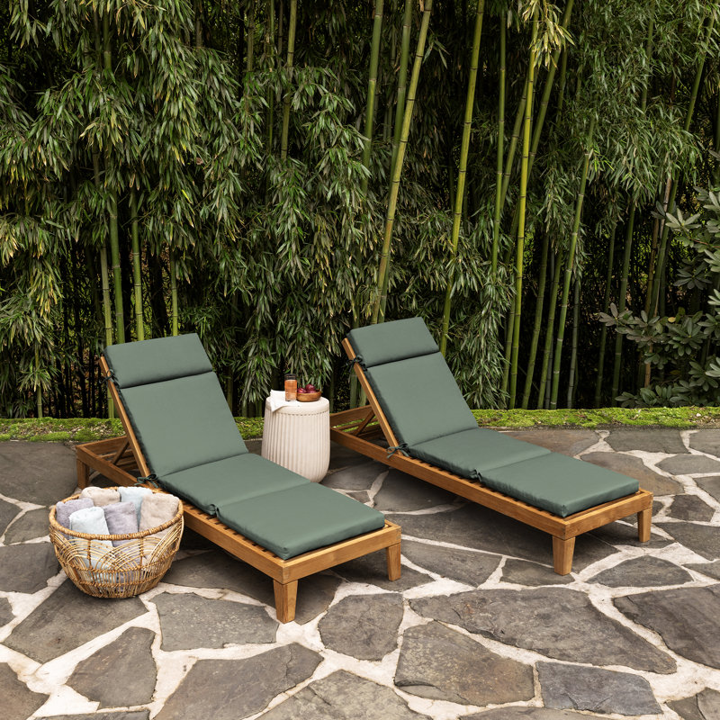 ARDEN 1 - Piece Outdoor Seat/Back Cushion, Green Polyester/Polyester Blend