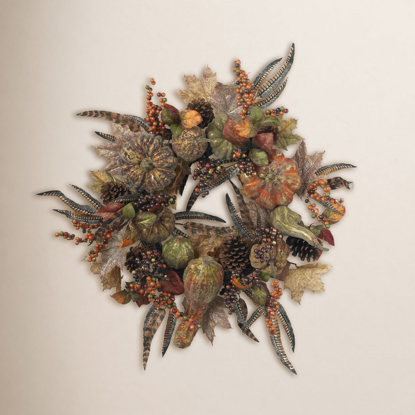 28" Pumpkin Thanksgiving Wreath
