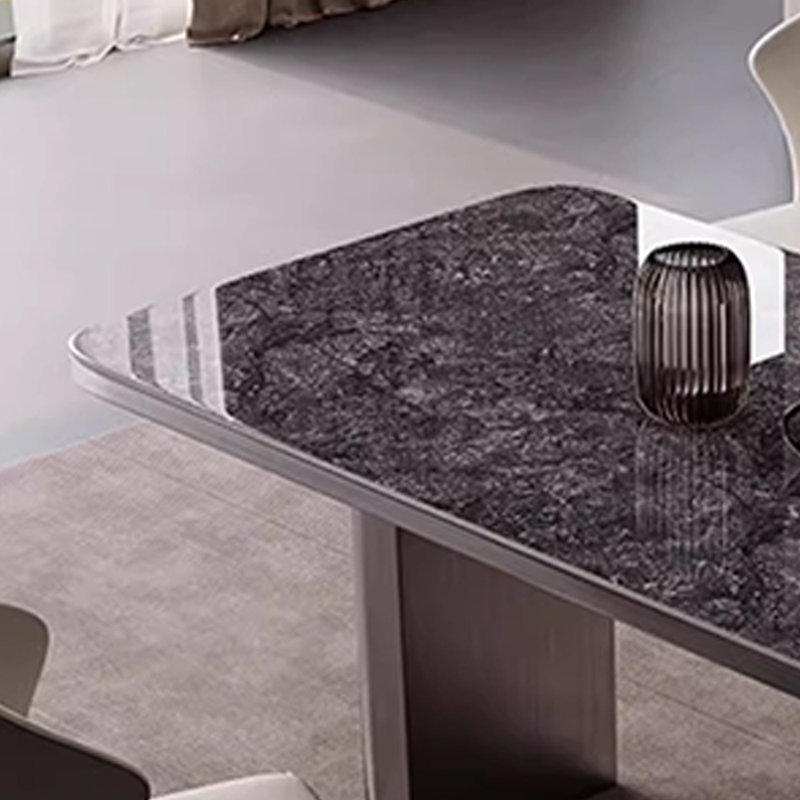Light luxury designer home dining table and chair, Black, 29.5"H x 55.1"L x 31.4"W