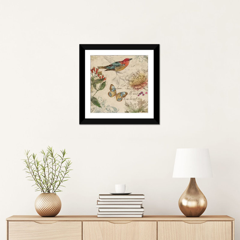 «Nature», reproduction sur toile, H 16 po x l 16 po x P 1 po, Papier d'art encadré noir, Blanc