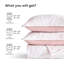 Ensemble de courtepointe en jacquard de coton très grand Sleep Zone 3 pièces pour art abstrait 106 x 96 rose toutes saisons-116564157-116564158