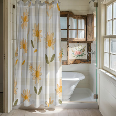 Rideau de douche Flower Plaid - Premium 101