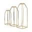 Ensemble de 3 vases de table en acier inoxydable doré