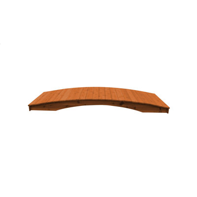 Keystone Amish Co. Cedar Plank Garden Bridge, 4'  x  12', Cedar Stain
