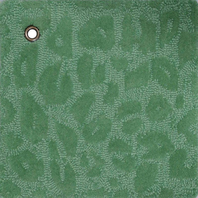 Leopardess Jade Green Hand-Tufted Responsible Wool Rug, Runner 2'6" x 8'
