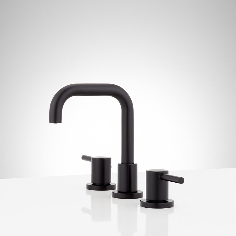Lexia 1.2 GPM Widespread Bathroom Faucet, Matte Black