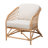 Triston Upholstered Rattan Armchair