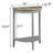 Grey Oak And Grey Half Moon Console Table With Bottom Shelf
