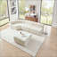 Canapé modulaire moderne semi-courbé modulaire, canapé moelleux en chenille à couture verticale avec repose-pieds ajustable et mobile, bord arrondi résistant à l'usure pour toute saison-1336153488