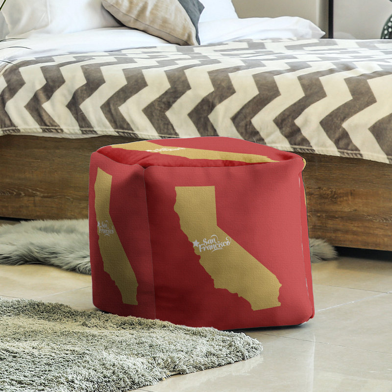 Repose-pieds cubes san francisco sports, Rouge / Jaune