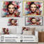 Frida Kahlo, couronne de fleurs, art mural-718793618-718793616
