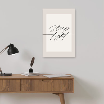 Sleep Tight Elegant Minimalist Modern Wall Art Print 1 Piece Wrapped Canvas Wall Art