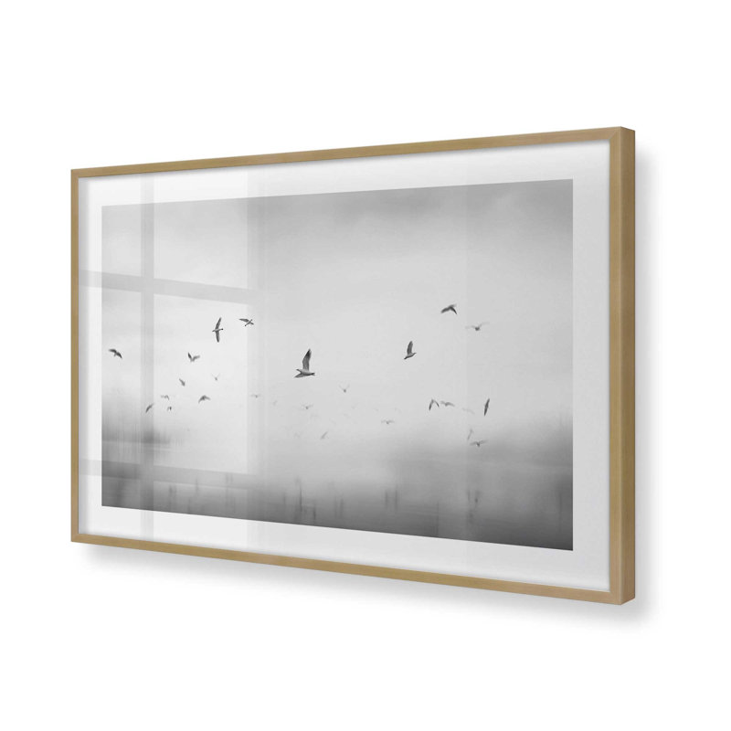 Ethereal Flight Serenade Print, Brushed Gold Framed, 12.25" H x 15.25" W
