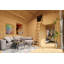Lasita Murano 3 - 19 x 13 Ft. Premium 2-Room Log Cabin With Loft And Aluminium Double Glazed Doors (44mm)