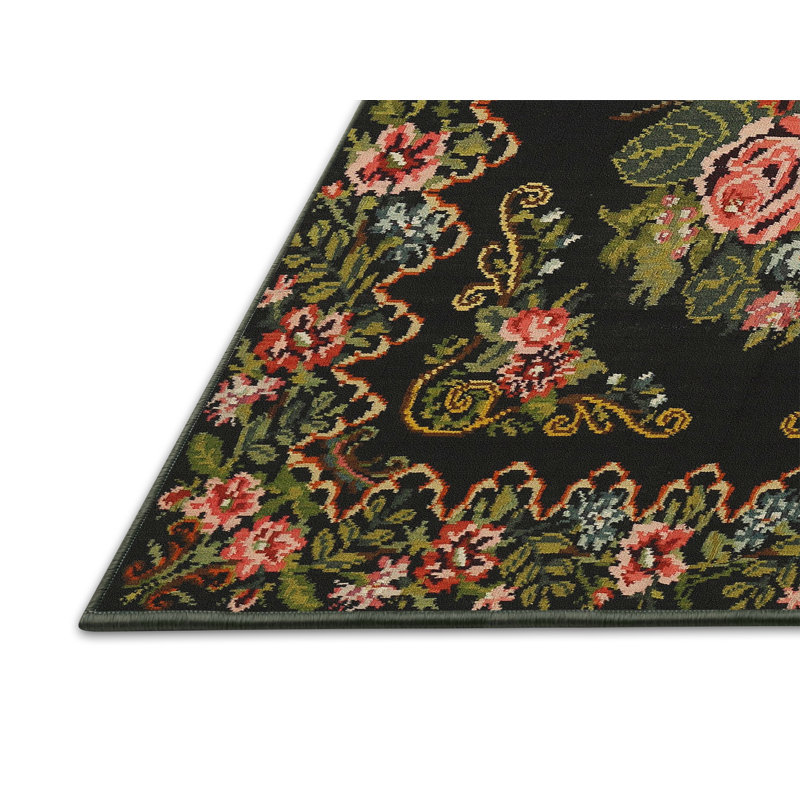 Floral Indoor Rug, Rectangle 4' x 6'