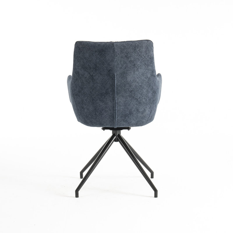 Miciah 50cm H Velvet Upholstered Armchair, Blue