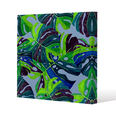 hand drawn exotic plants Slim Style Canvas Print, 15mm Slim Real wood.