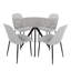 Sisquoc 5-Piece Casual Dining Set - Spacious Round Table & 4 Duo Plastic Chairs-1532434541-1517852449