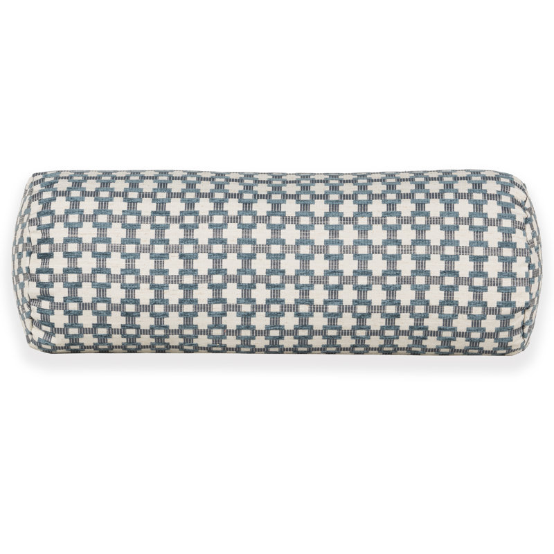 Traversin Birch Lane Stride, Bleu géométrique