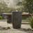 Cylinder Polystone LED Outdoor Bubble Fountain - Brown-263120785