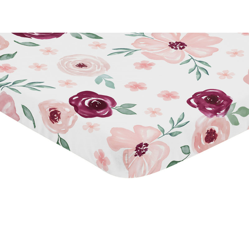 Drap-housse pour lit de bébé aquarelle