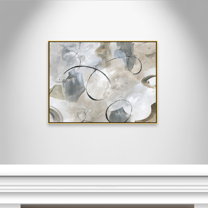 Staccato Crescendo Crescendo, reproduction d'art encadrée sur toile par Nan, H 37,5 po x l 49,5 po x P 2 po, Or