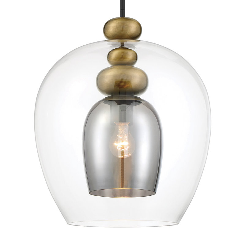 Lustre cylindrique à 1 lumière Amesbury, H 18,88 po x l 15,75 po x P 15,75 po